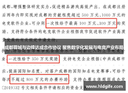 成都蓉城与边锋达成合作协议 聚焦数字化发展与电竞产业布局